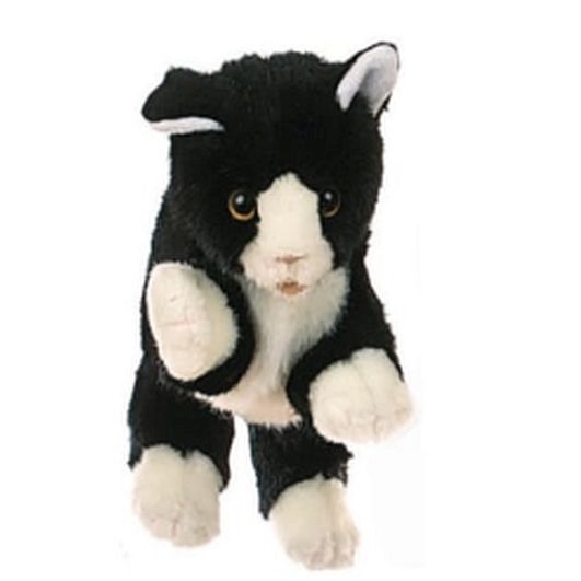 בובת חתול שחור לבן Living Puppets W045