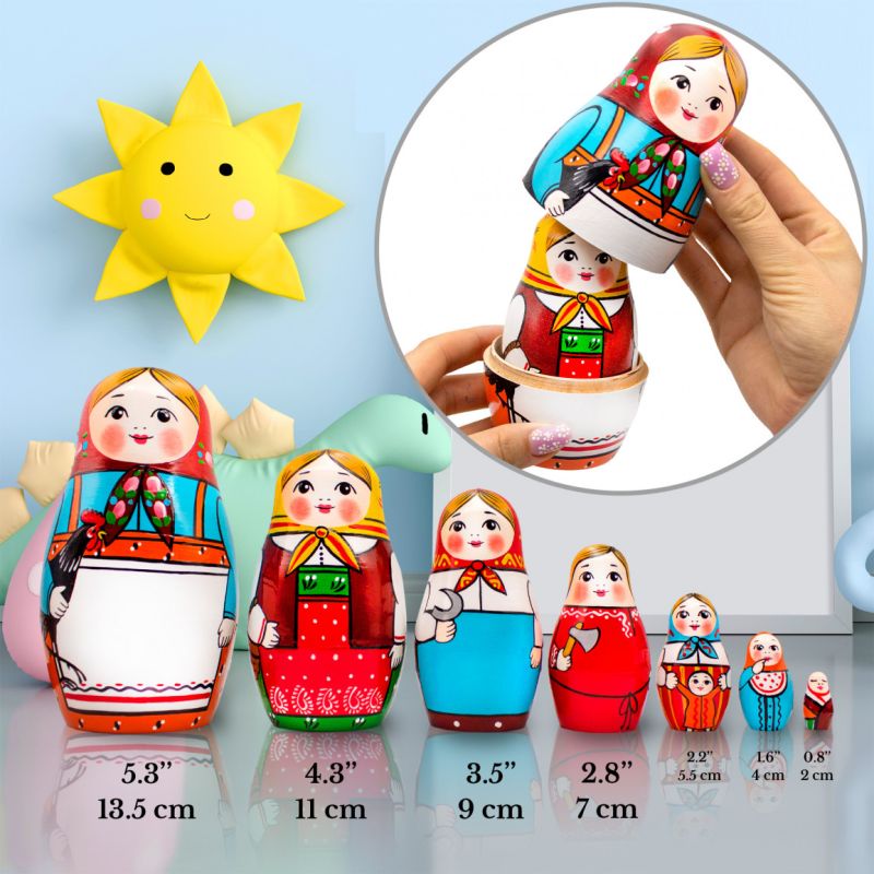 בבושקה מטריושקה מקורית 7 חלקים 7318