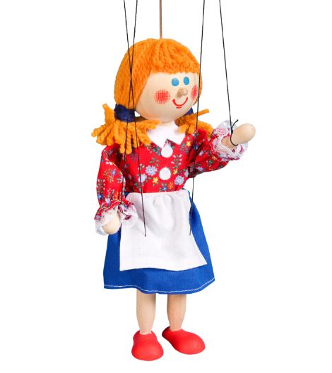 מריונטה בובה עם חוטים ילדה 1676