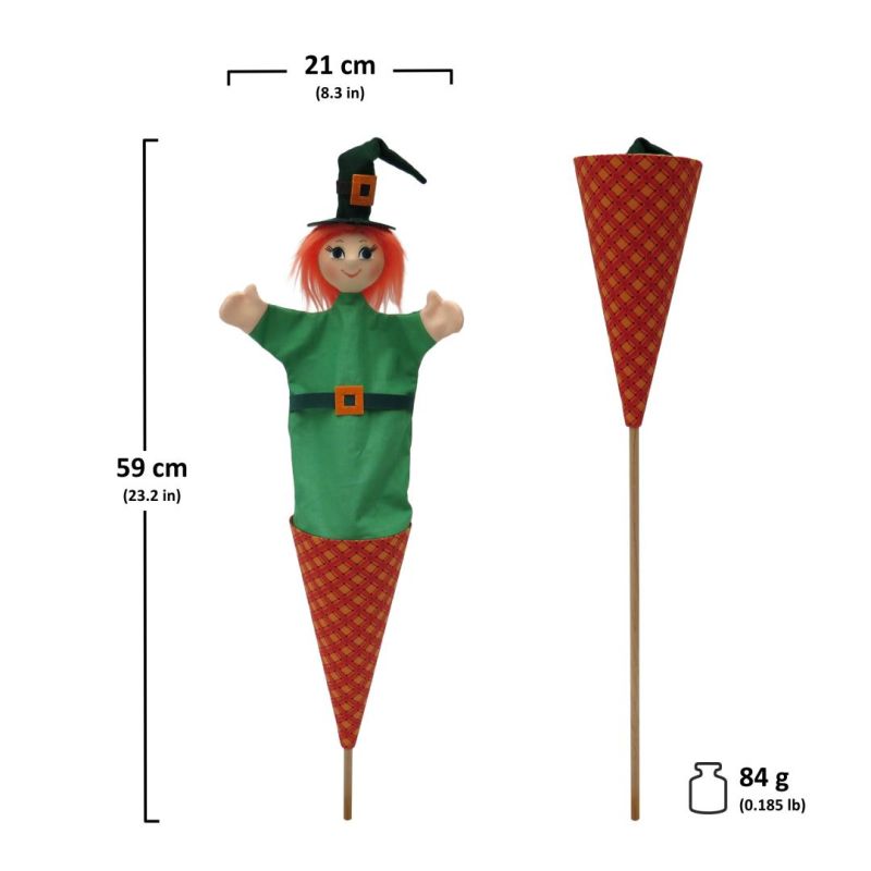 בובת קונוס מכשפה ירוקה 11164A