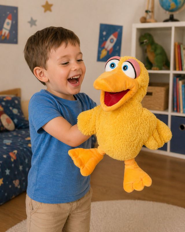 בובת הברווז המצחיק Living Puppets W665