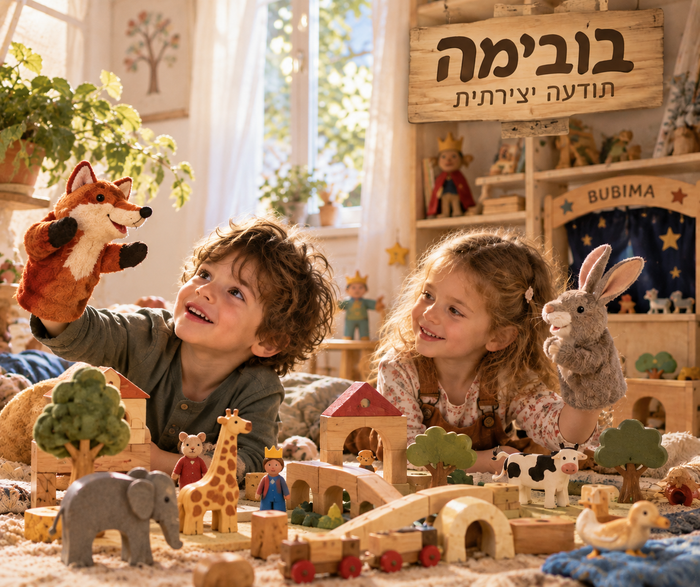 ילדים משחקים בחנות בובימה