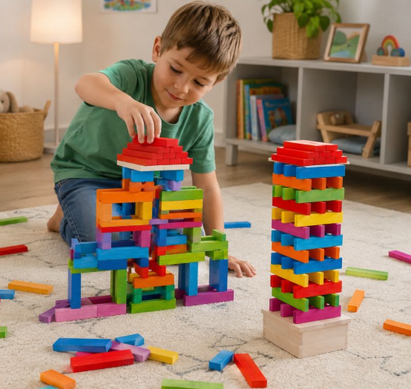 לבני בניה מעץ כפיסי עץ 58470