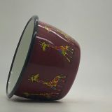 כלי אמייל ספל 8 ס"מ אדום ג'ירפות SMALTUM
