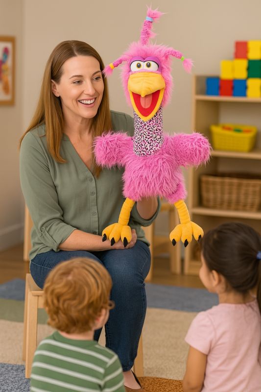 בובת הציפור ברונסה Living Puppets W890