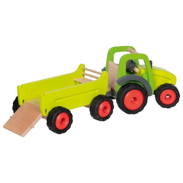טרקטור עץ עם נגרר GOKI