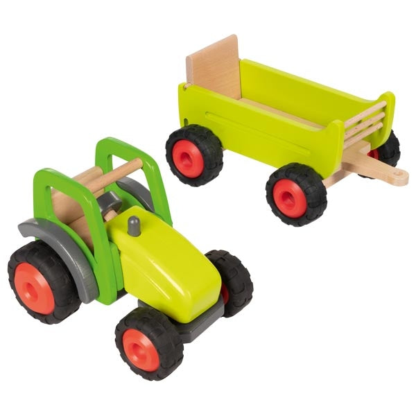 טרקטור עץ עם נגרר GOKI