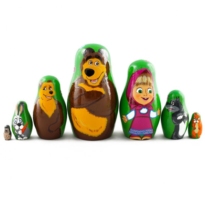 בבושקה מטריושקה מאשה והדב מקורית 7 חלקים 7131