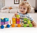 HAPE רכבת קוביות מעץ E0417