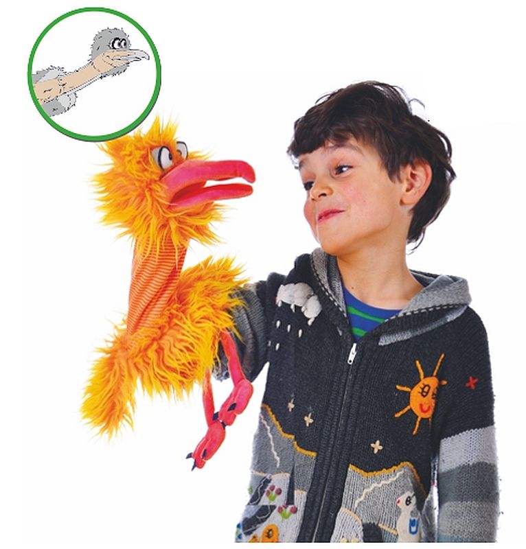 בובת ציפור צהובה Living Puppets W747