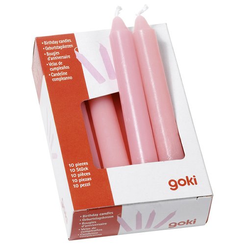 GOKI נרות ורודים יום הולדת CANDLE 15426