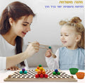 התאמת כדורי עץ עם מלקטת מוטוריקה עדינה QT89