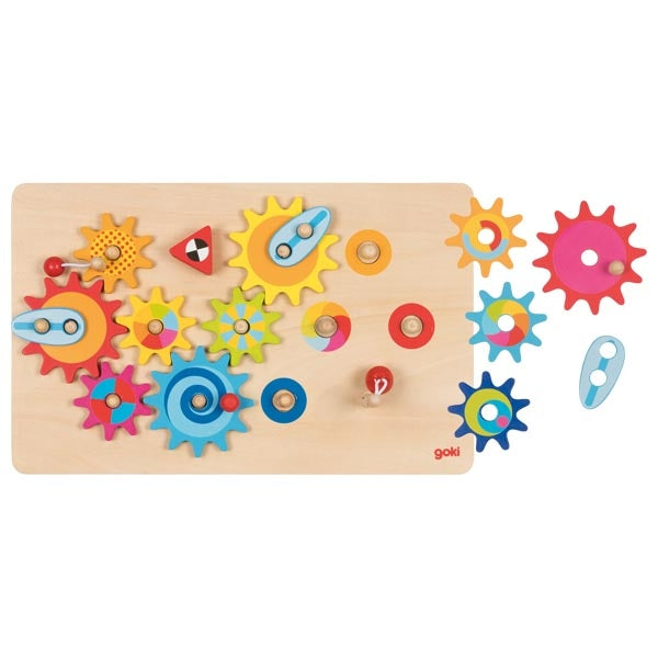 צעצועי עץ לילדים GOKI גלגלי שיניים 58782