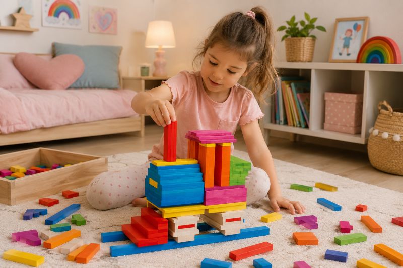 לבני בניה מעץ כפיסי עץ 58470