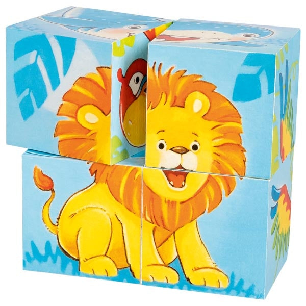 צעצועי עץ GOKI פאזל קוביות מיוחד 57434