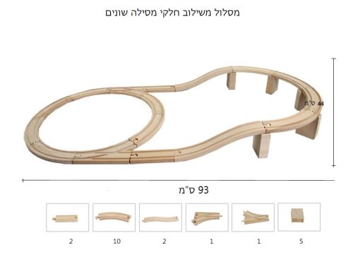 מסילת עץ ישרה ארוכה 33002
