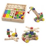 צעצועי עץ VIGA אום ובורג בקופסת עץ 2043671