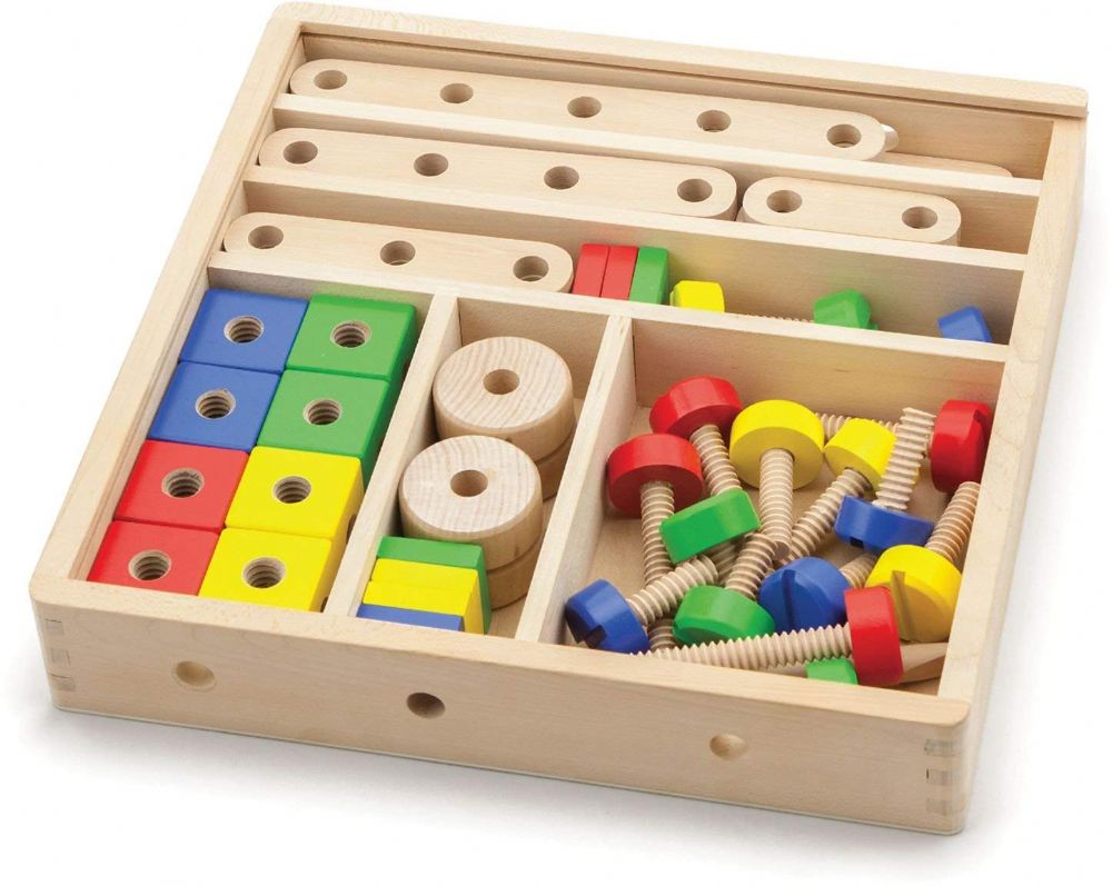 צעצועי עץ VIGA אום ובורג בקופסת עץ 2043671