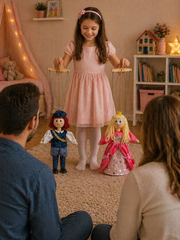 שתי מריונטות בובת חוטים נסיך ונסיכה 19000