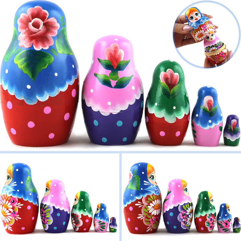 בבושקה מטריושקה מקורית 5 חלקים 5064