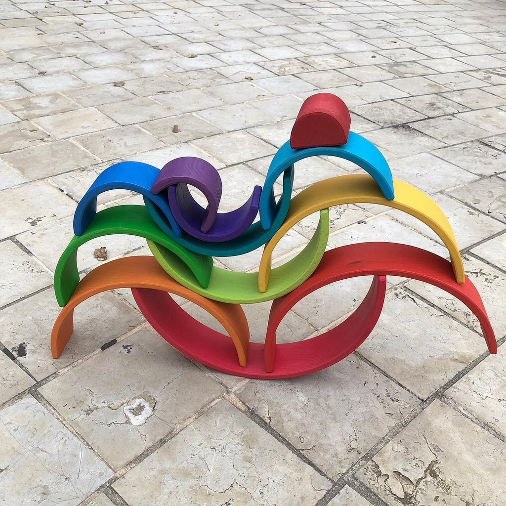 קשת מעץ מונטסורי וולדורוף - קשת אנתרופוסית 12 חלקים MN1000