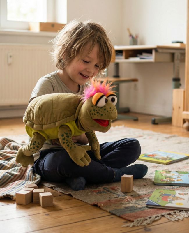 בובת הצב מוי עם שריון נשלף Living Puppets W931