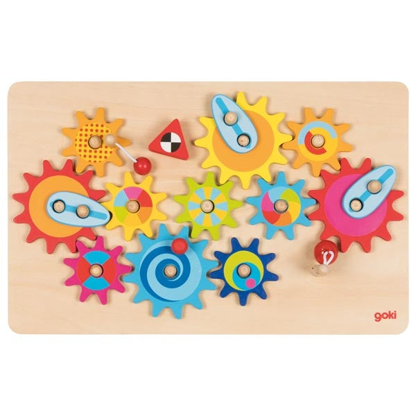 צעצועי עץ לילדים GOKI גלגלי שיניים 58782