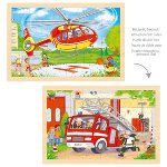 פאזל דו צדדי מסוק וכבאית GOKI, מספר קטלוגי 57301