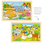 פאזל דו צדדי חווה וגן חיות GOKI, מספר קטלוגי 57302